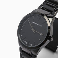 Montre homme bracelet acier noir cadran noir 3