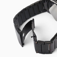 Montre homme bracelet acier noir cadran noir 4