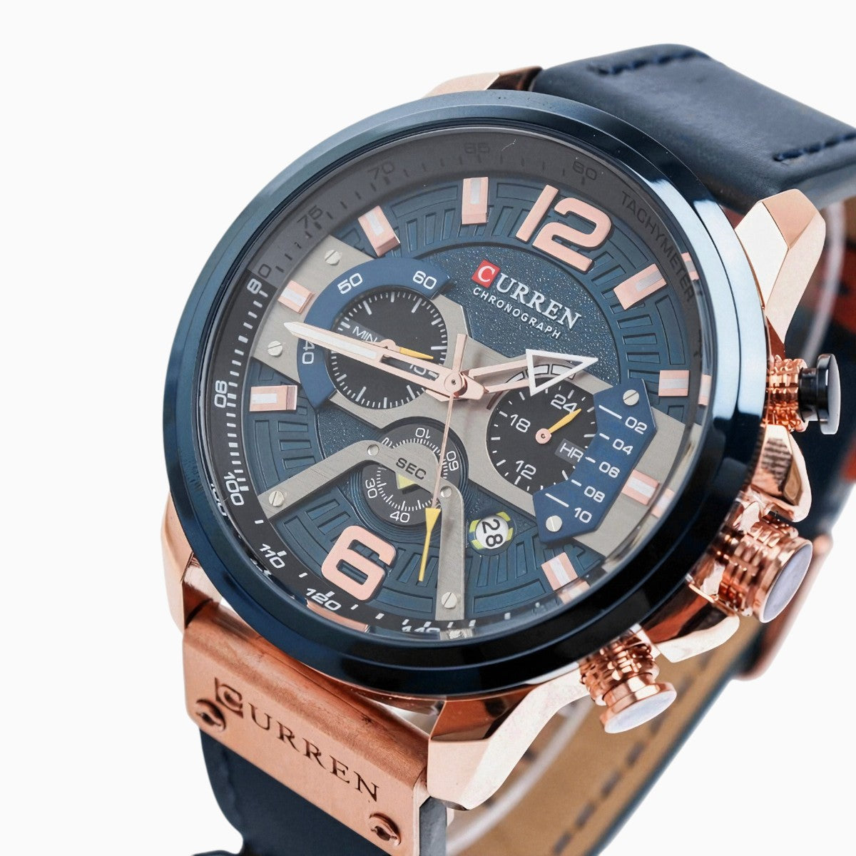 Montre Chronographe Homme Bracelet Cuir