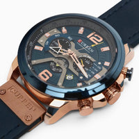Montre Chronographe Homme Bracelet Cuir
