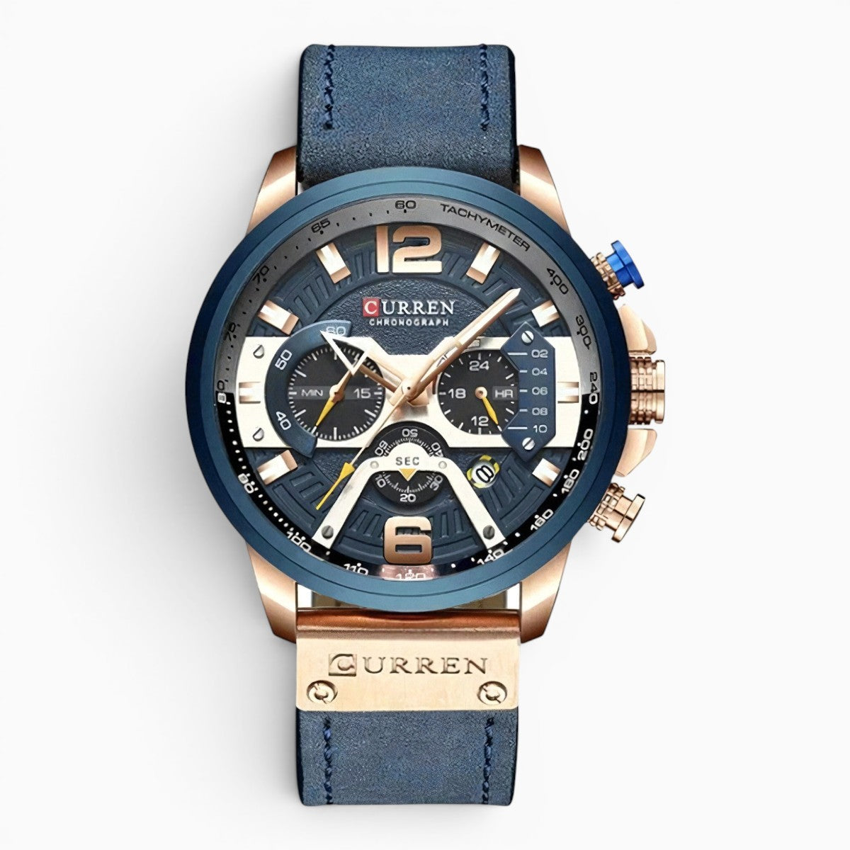 Montre Chronographe Homme Bracelet Cuir