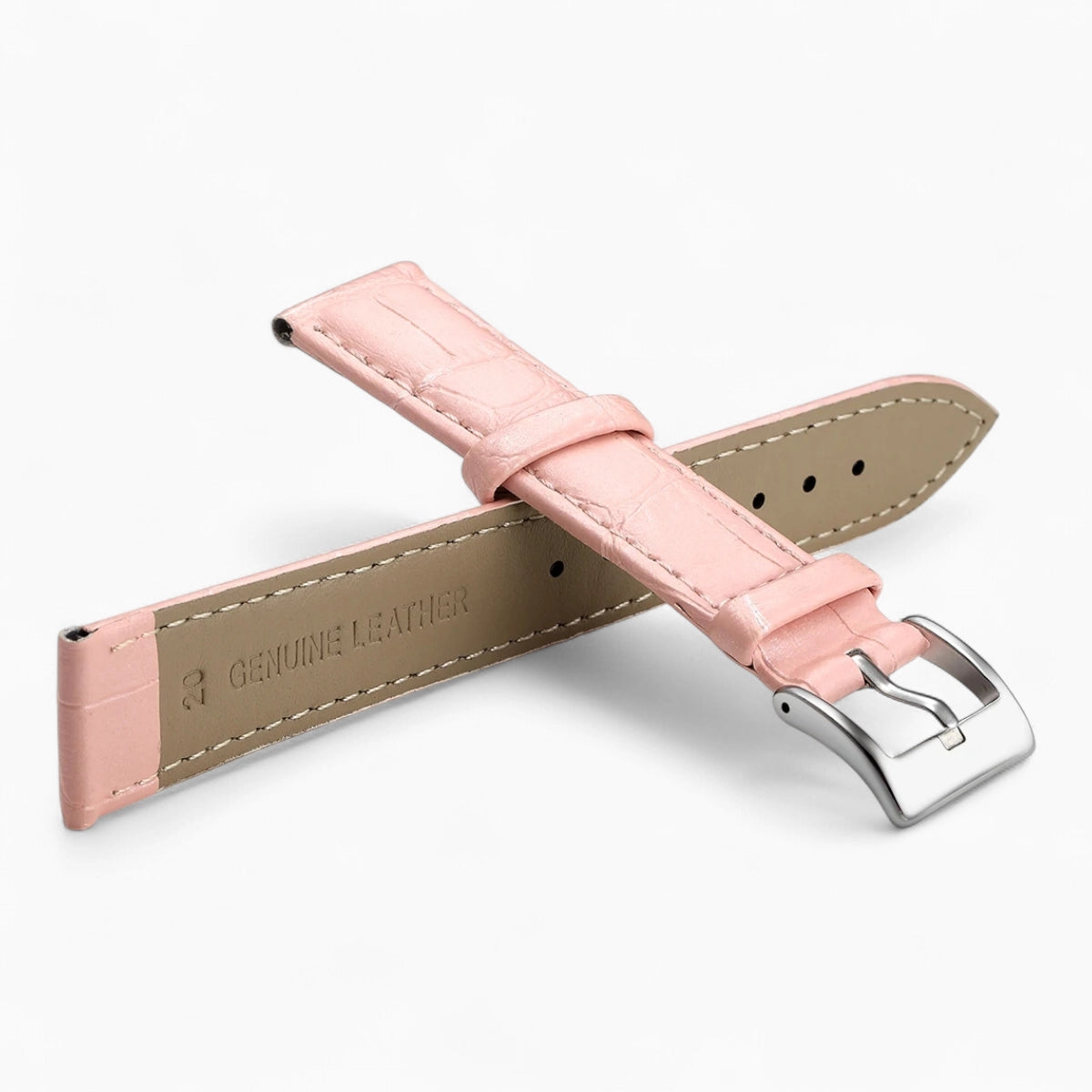 Bracelet Montre Cuir Boucle Argentée