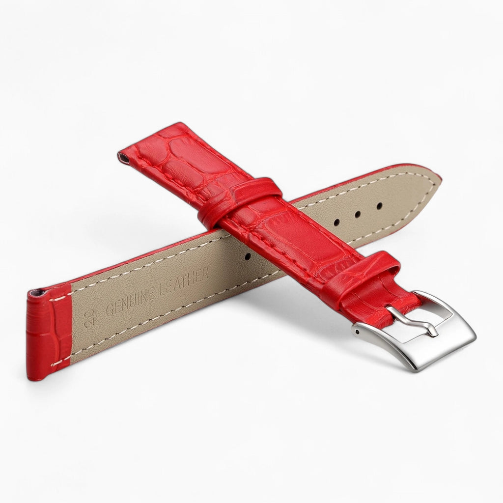 Bracelet Montre Cuir Boucle Argentée