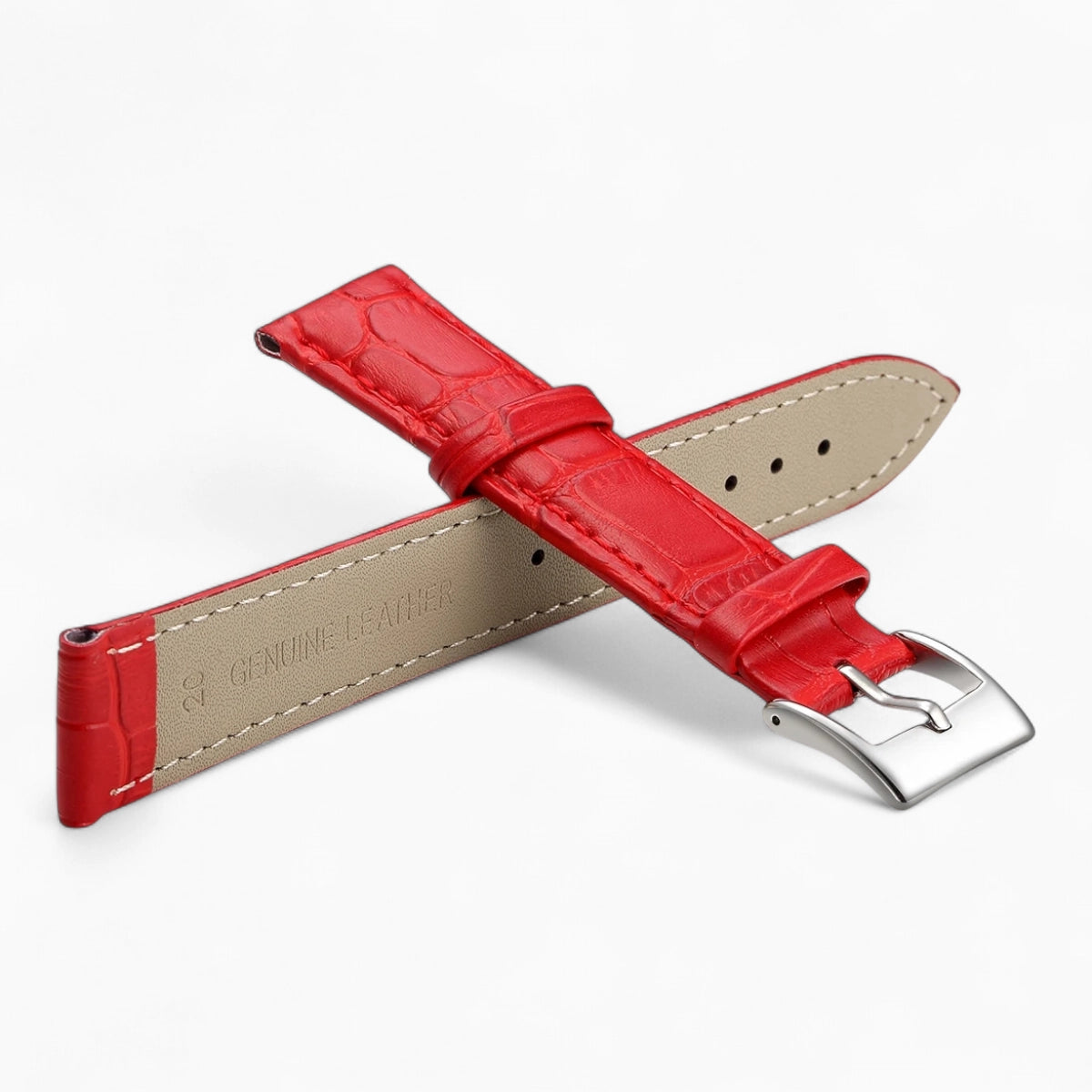 Bracelet Montre Cuir Boucle Argentée