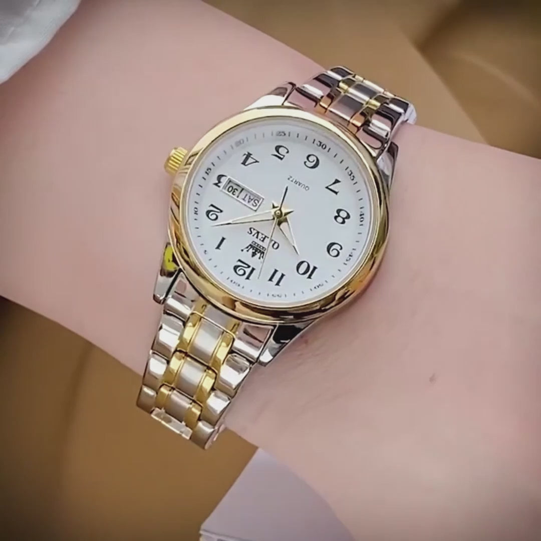 vidéo Montre Femme Chiffres Arabes blanc