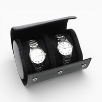 Étui Voyage Montre en Cuir Noir