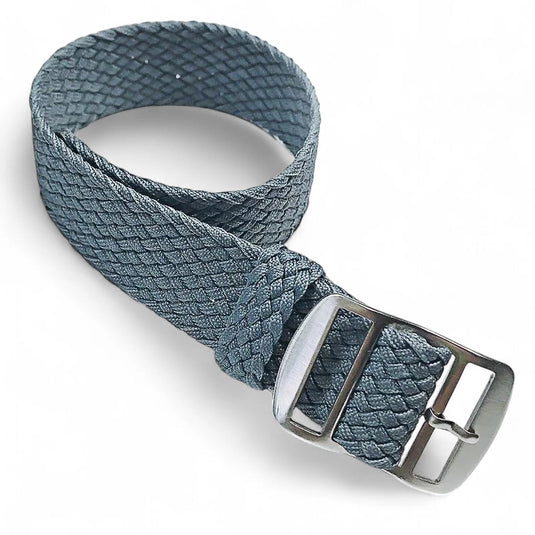 bracelet montre nylon tissu tressé gris