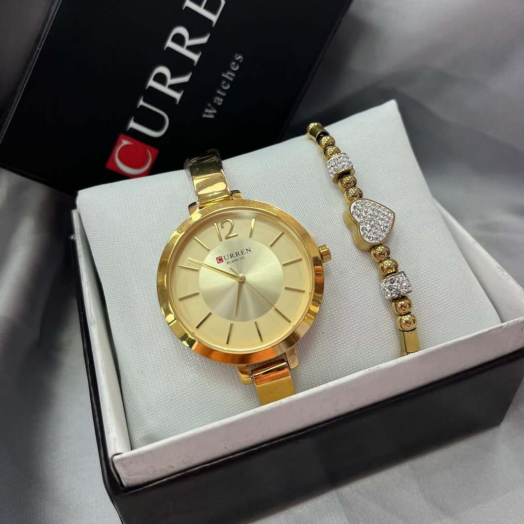 photo Montre Femme Bracelet Fin couleur or