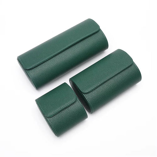 Étui montre cuir vert
