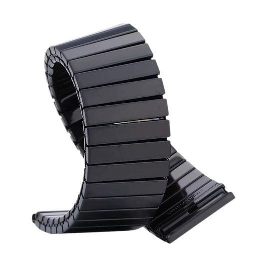 Bracelet montre extensible métal noir élastique 