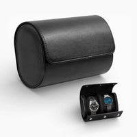 Étui Voyage Montre en Cuir Noir