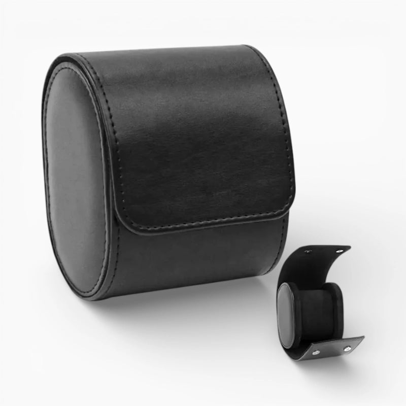Étui Voyage Montre en Cuir Noir