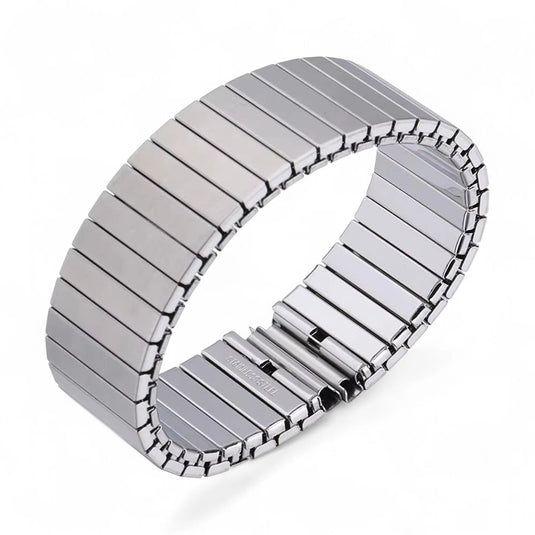 Bracelet montre extensible métal argenté